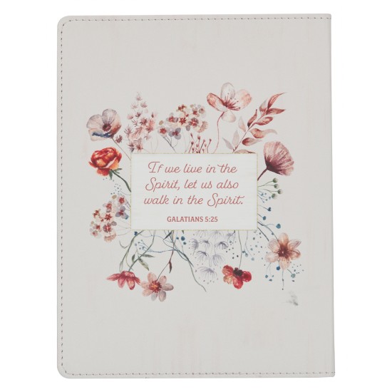 Walking in the Spirit Blush Pink Faux Leather Devotional