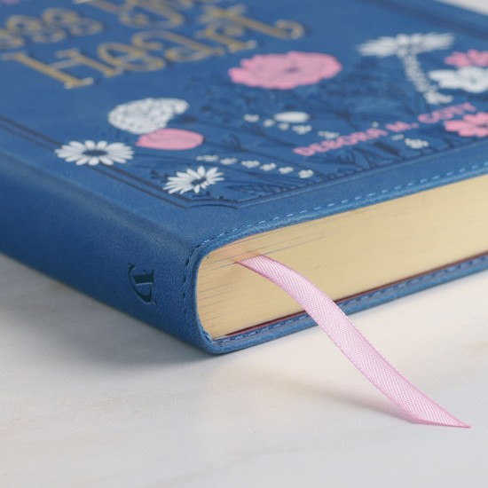 Bless Your Heart Blue Faux Leather Daily Devotional for Women