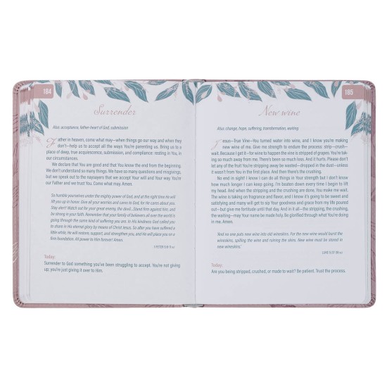 Prayers for a Woman’s Heart Dusty Pink Faux Leather Devotional