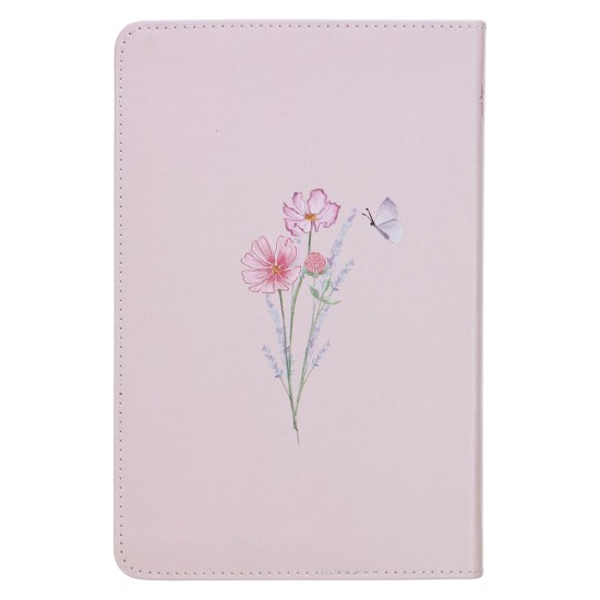 He Restores My Soul Pink Faux Leather Daily Devotional for Women