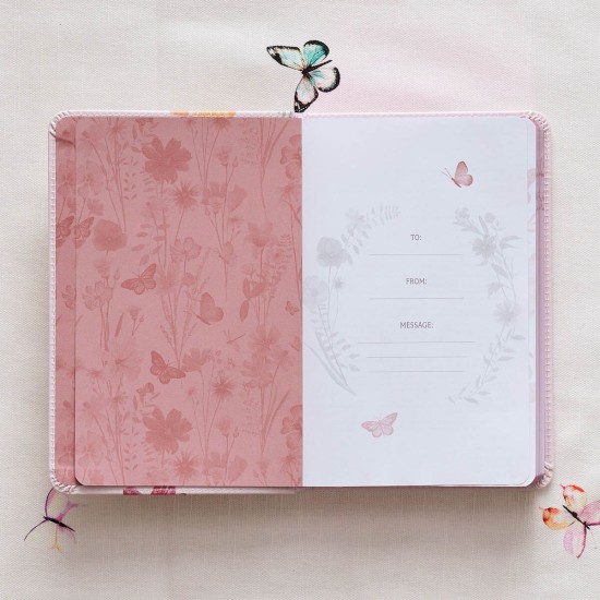 He Restores My Soul Pink Faux Leather Daily Devotional for Women