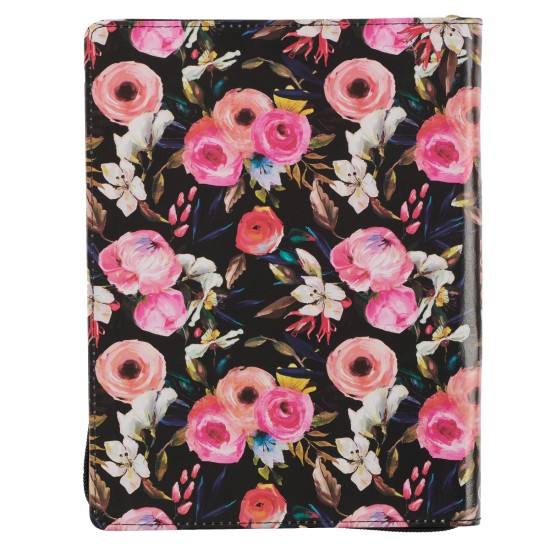 2023 Grace Upon Grace Large Zippered Floral Faux Leather 18-Month Planner For Women - John 1:16 2023 Grace Upon Grace Large Zippered Floral Faux Leather 18-Month Planner For Women - John 1:16