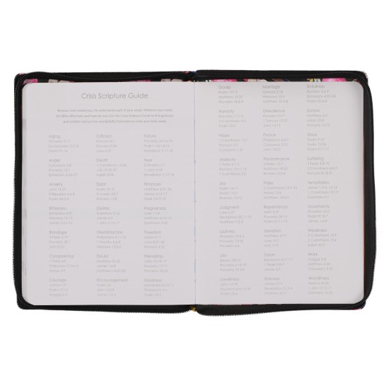 2023 Grace Upon Grace Large Zippered Floral Faux Leather 18-Month Planner For Women - John 1:16 2023 Grace Upon Grace Large Zippered Floral Faux Leather 18-Month Planner For Women - John 1:16