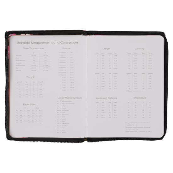 2023 Grace Upon Grace Large Zippered Floral Faux Leather 18-Month Planner For Women - John 1:16 2023 Grace Upon Grace Large Zippered Floral Faux Leather 18-Month Planner For Women - John 1:16