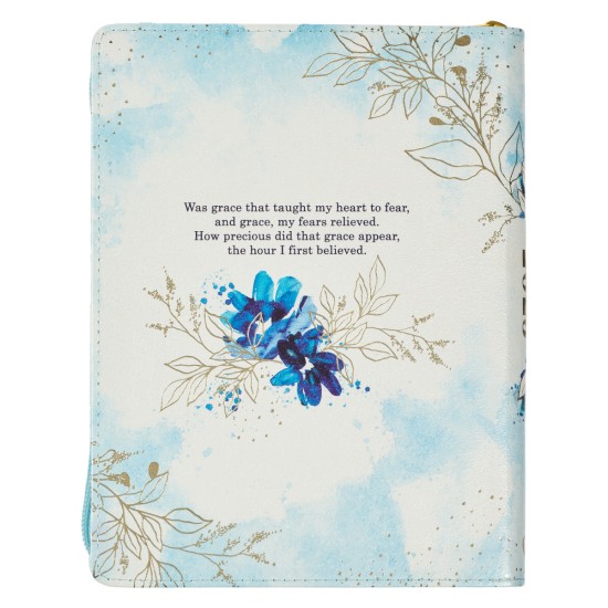 2023 Amazing Grace Full-color Large Zippered Blue Floral Faux Leather 12-Month Planner for Women 2023 Amazing Grace Full-color Large Zippered Blue Floral Faux Leather 12-Month Planner for Women
