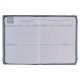 2023 Joy Large Zippered Blue Faux Leather 18-Month Planner for Women - Nehemiah 8:10