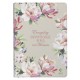 Pearlized Gray Floral Faux Leather NLT Everyday Devotional Bible for Women