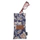 I Can Do All Things Honey-Brown and Navy Floral Faux Leather Double Eyeglass Case - Philippians 4:13