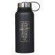 God So Loved The World Black Stainless Steel Water Bottle - John 3:16