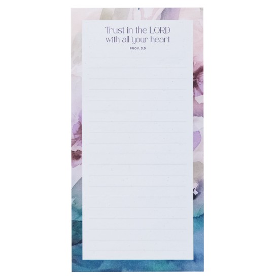 Trust in the Lord Magnetic Notepad and Pen Gift Set - Proverbs 3:5