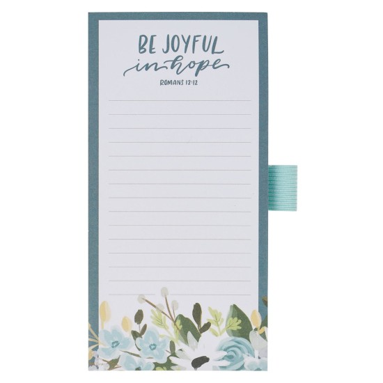 Be Joyful in Hope Magnetic Notepad and Pen Gift Set - Romans 12:12