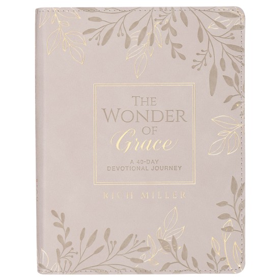 The Wonder of Grace: A 40-Day Devotional Journey Taupe Faux Leather Devotional