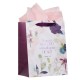 Trust in the Lord Purple Bloom Large Portrait Gift Bag - Proverbs 3:5