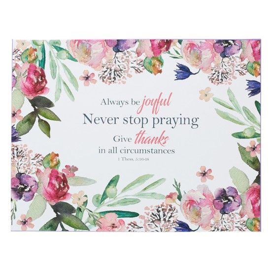 Rejoice Large Glass Cutting Board - 1 Thessalonians 5: 16-18