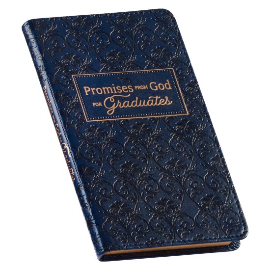 Promises From God For Graduates Navy Faux Leather Gift Book