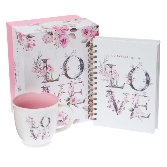 Love Journal and Mug Boxed Gift Set for Women