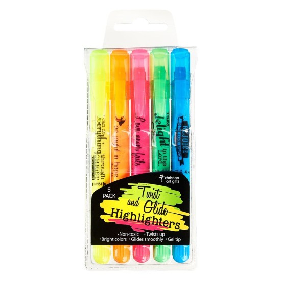 Twist and Glide 5 Piece Gel Highlighter Set Twist and Glide 5 Piece Gel Highlighter Set