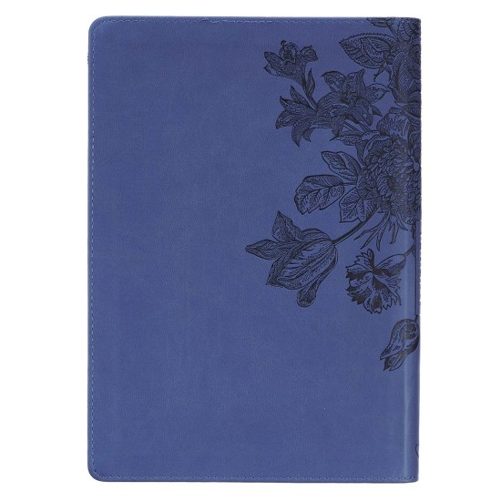 Strength & Dignity Zippered Faux Leather Journal in Navy