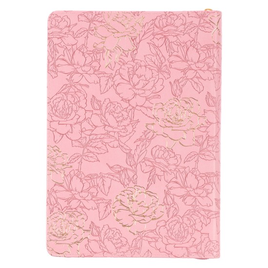 My Strength and My Song Pink Faux Leather Classic Journal with Zippered Closure - Psalm 118:14