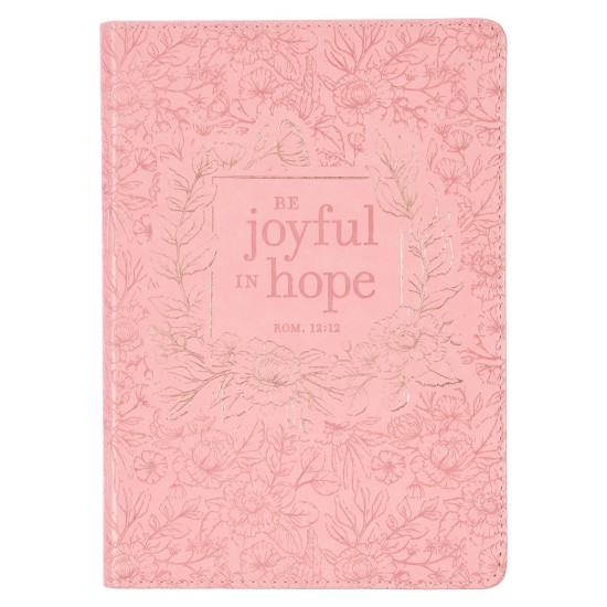 Joyful in Hope Pink Faux Leather Classic Journal