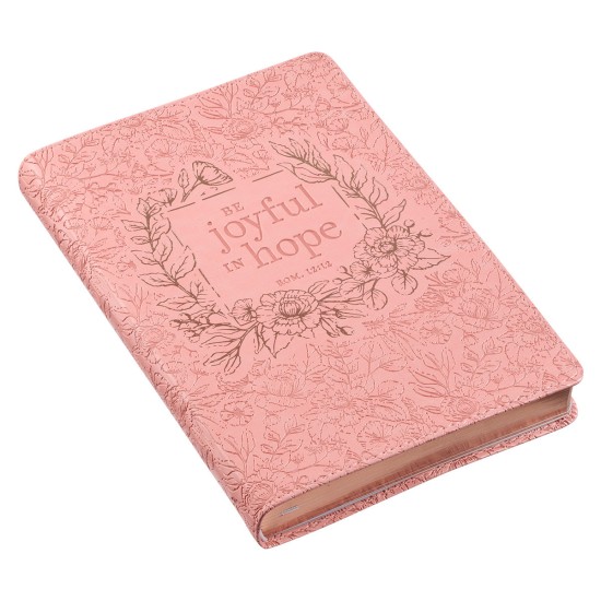 Joyful in Hope Pink Faux Leather Classic Journal