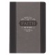 Walk by Faith Black and Gray Faux Leather Classic Journal - 2 Corinthians 5:7