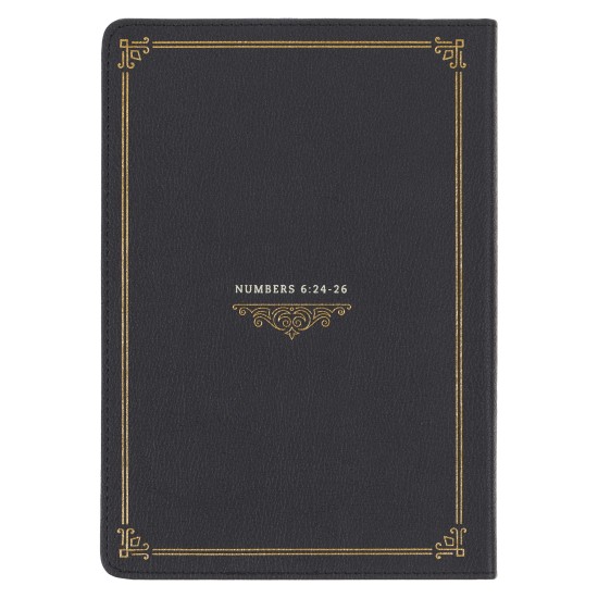 Bless You and Keep You Black Faux Leather Classic Journal - Numbers 6:24-26