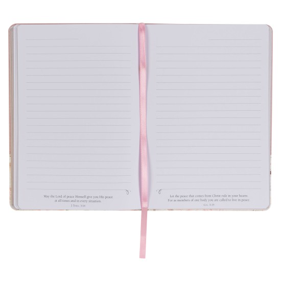 Done in Love Pink Floral Classic Journal with Elastic Closure and Pen Holder - 1 Corinthians 16:14