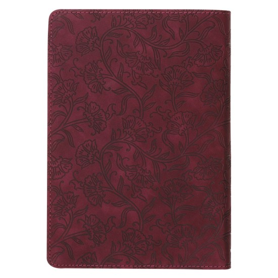 Things Are Possible Burgundy Faux Leather Classic Journal - Matthew 19:26