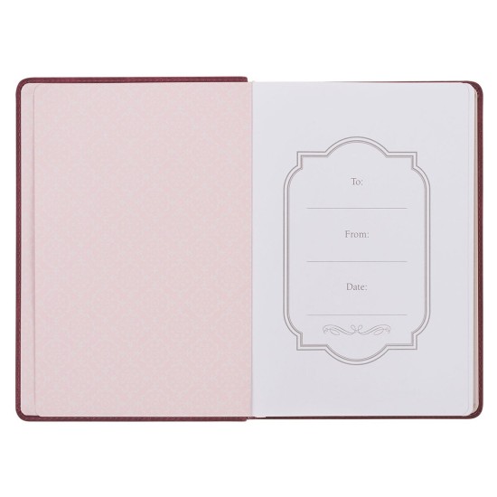 Things Are Possible Burgundy Faux Leather Classic Journal - Matthew 19:26