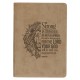 Be Strong and Courageous Lion Tan Faux Leather Journal with Zipper Closure - Joshua 1:9