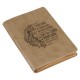 Be Strong and Courageous Lion Tan Faux Leather Journal with Zipper Closure - Joshua 1:9