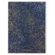 Trust in the LORD Navy Flower Outline Extra Large Quarter-bound Journal - Proverbs 3:5