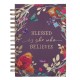 Blessed Is She Large Wirebound Journal in Eggplant