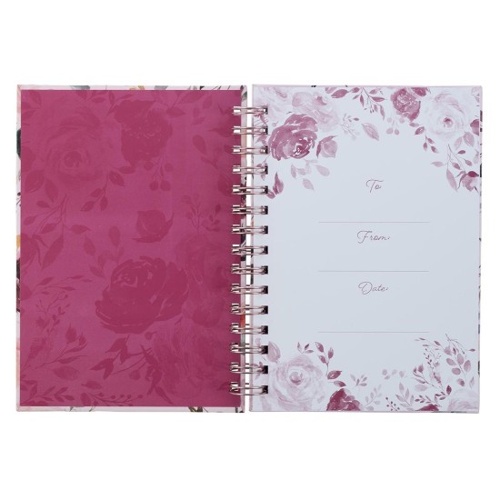 The Plans I Have for You Plum Floral Wirebound Journal - Jeremiah 29:11