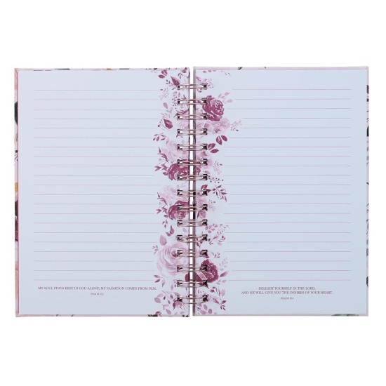 The Plans I Have for You Plum Floral Wirebound Journal - Jeremiah 29:11