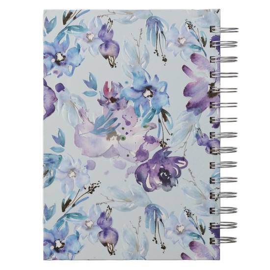 Purple Posies It Is Well With My Soul Large Spiral Journal