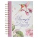 Strength and Dignity Purple Hummingbird Large Wirebound Journal - Proverbs 31:25