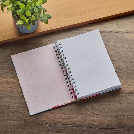 Noble Things Pink Peony Spiral Journal - Proverbs 31:29