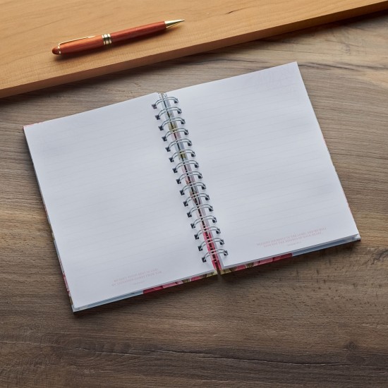 Noble Things Pink Peony Spiral Journal - Proverbs 31:29