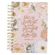 Strength and Dignity Pink Floral Spiral Journal - Proverbs 31:25