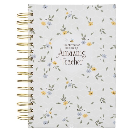 Amazing Teacher Blossom and Bees Spiral Journal Amazing Teacher Blossom and Bees Spiral Journal