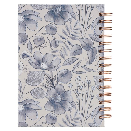 Trust in the Lord Blue Botanical Spiral Journal - Proverbs 3:5