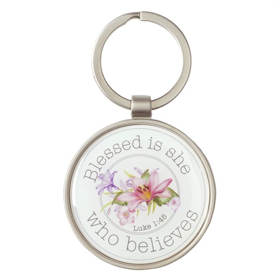 Blessings From Above Collection Metal Key Ring – Luke 1:45