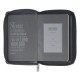 Gray Lion Faux Leather King James Version Pocket Bible with Zipper Closure