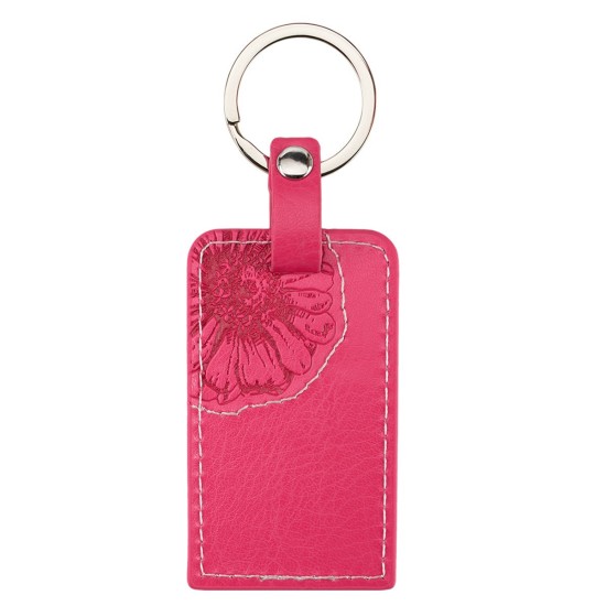 All Things are Possible Pink Faux Leather Key Ring - Matthew 19:26