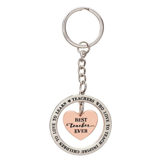 Best Teacher Ever Metal Key Ring in Gift Tin