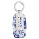 Be Still & Know Blue Floral Metal Key Ring in Gift Tin - Psalm 46:10