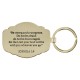 Strong and Courageous Blue Metal Keychain - Joshua 1:9