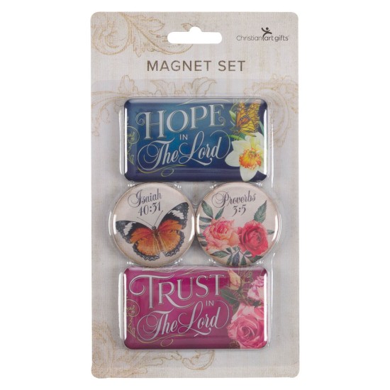 Hope and Trust Floral Assorted Magnet Set Hope and Trust Floral Assorted Magnet Set
